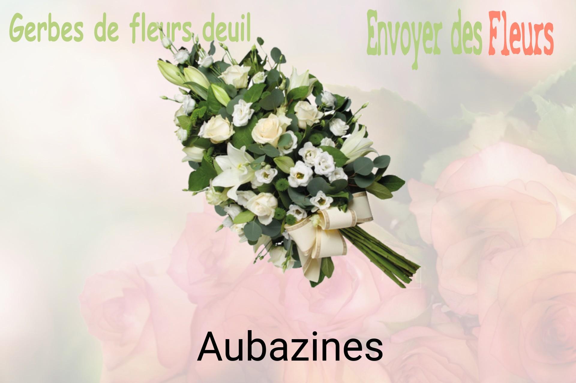 Gerbe de fleurs de deuil livrée à Aubazines